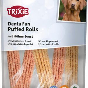 Trixie Denta Fun puffede ruller med kyllingebryst
