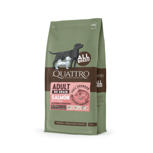Quattro No Grain All Breed Adult Salmon & Krill 3 kg