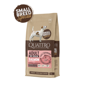 Quattro No Grain Small Breed Adult Salmon & Krill 1,5 kg